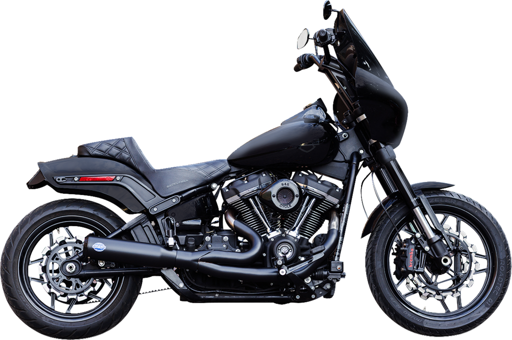 S&S CYCLE 2-into-1 Qualifier Exhaust System - 49-State - Black 550-1104