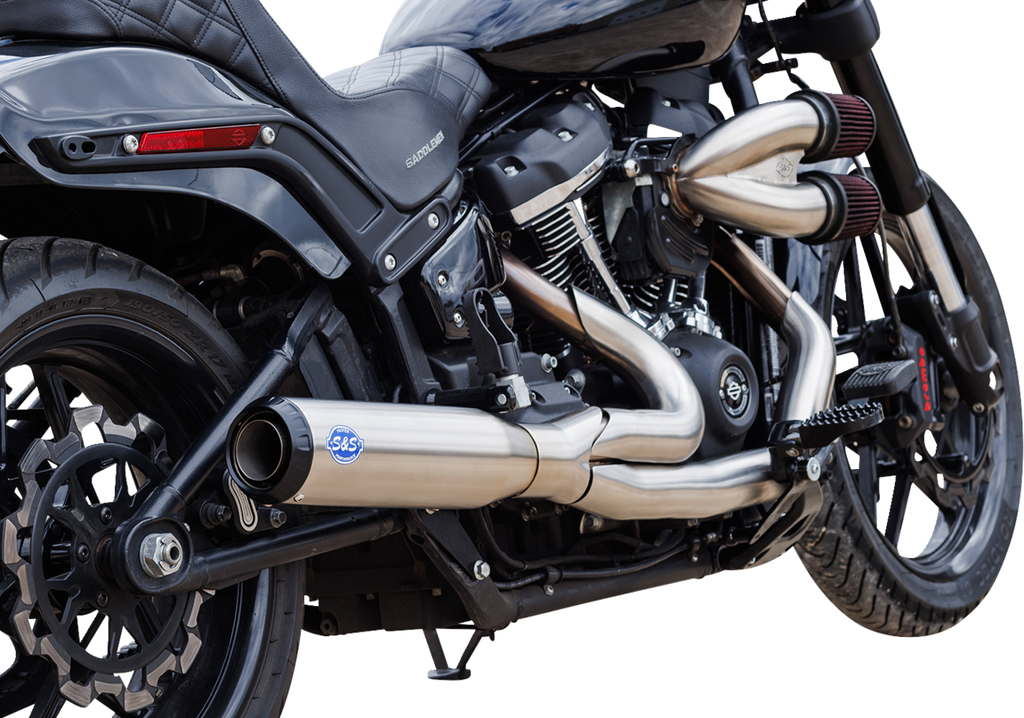 S&S CYCLE 2-into-1 Qualifier Exhaust System - 49-State - Silver 550-1103