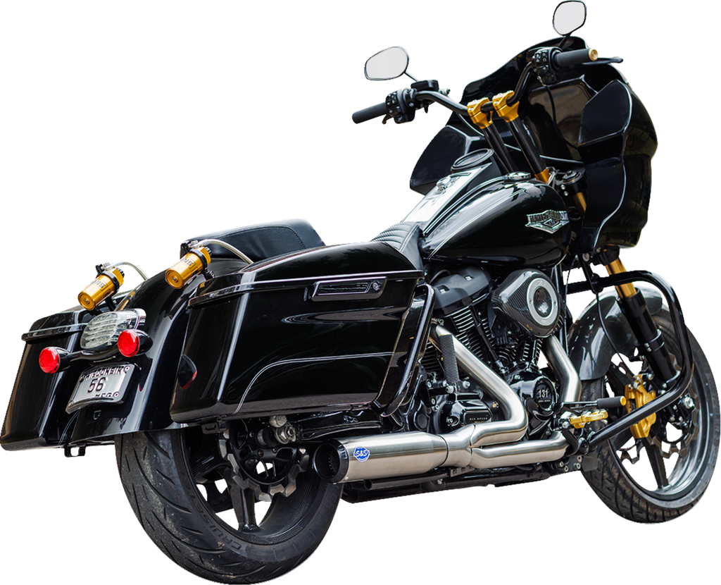 S&S CYCLE 2-into-1 Qualifier Exhaust System - 49-State - Silver 550-1108