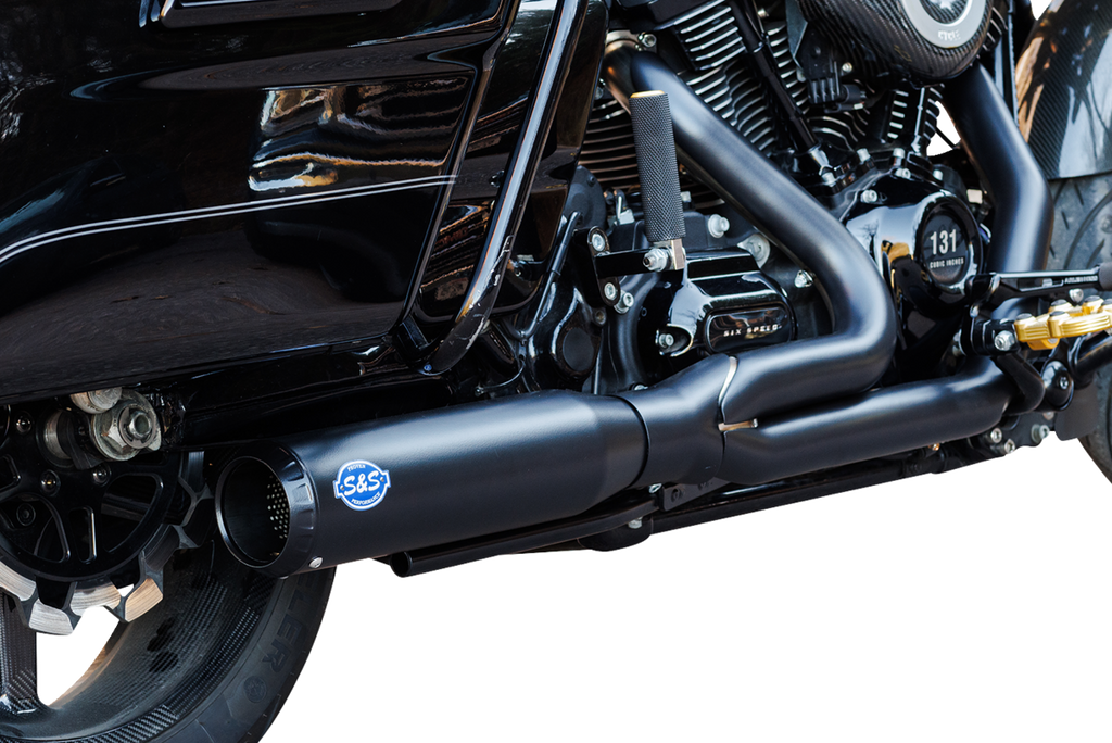 S&S CYCLE 2-into-1 Qualifier Exhaust System - 49-State - Black 550-1110