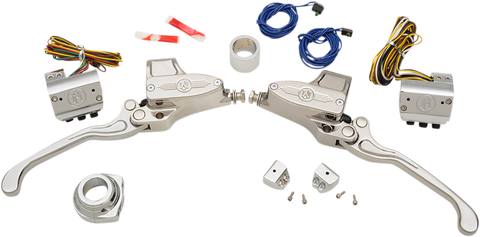 PERFORMANCE MACHINE (PM) Handlebar Control Set - Hydraulic - 9/16" Master Cylinder - Chrome 0062-4020-CH
