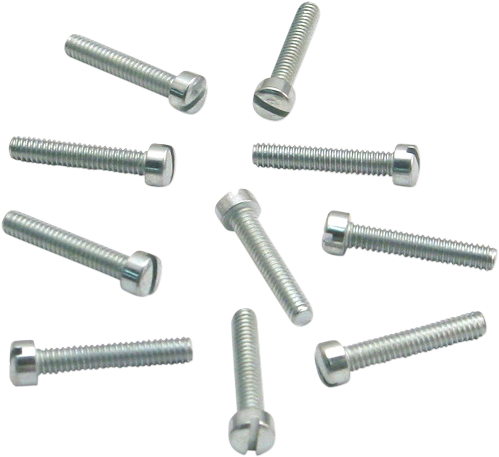 S&S CYCLE Slotted Flat Head Screws - 10-Pack 50-0150