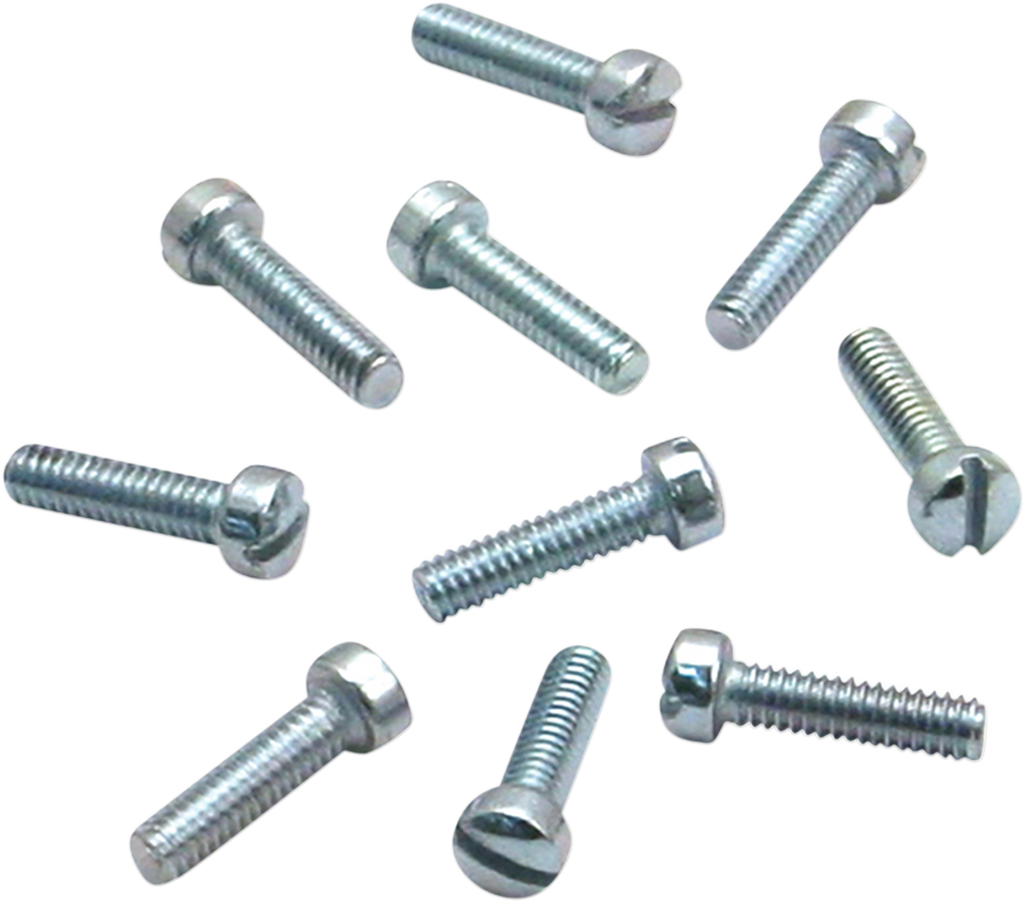 S&S CYCLE Slotted Flat Head Screws - 10-Pack 50-0146