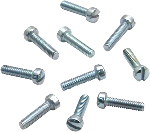 S&S CYCLE Slotted Flat Head Screws - 10-Pack 50-0146