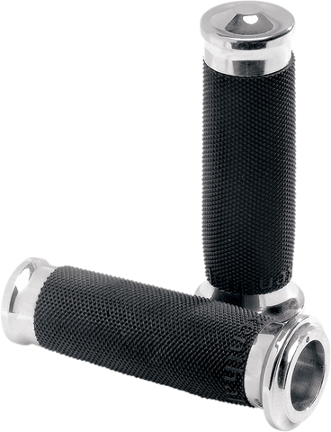 PERFORMANCE MACHINE (PM) Grips - Renthal Wrap - Chrome 0063-2007-CH