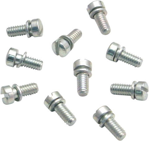 S&S CYCLE Slotted Round Head Screws - 10-Pack 50-0098