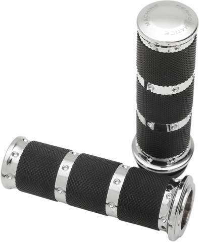 PERFORMANCE MACHINE (PM) Grips - XLS - TBW - Chrome 0063-2087-CH