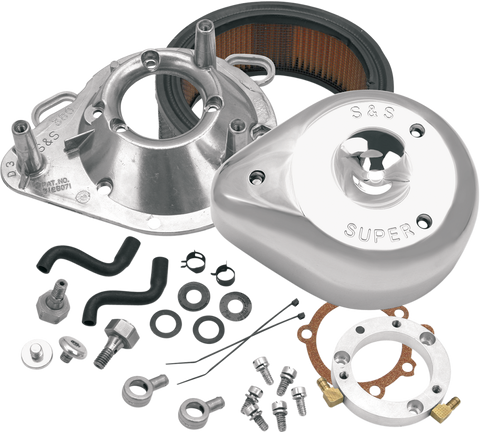 S&S CYCLE Teardrop Air Cleaner Kit - Chrome 17-0450
