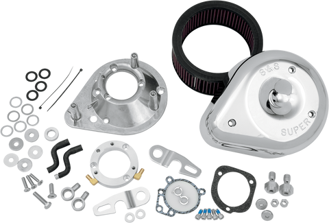 S&S CYCLE Teardrop Air Cleaner Kit - Chrome 17-0448