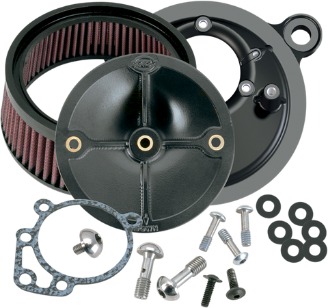 S&S CYCLE Super Stock* Stealth Air Cleaner Kit - Black 170-0100