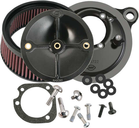 S&S CYCLE Super Stock* Stealth Air Cleaner Kit - Black 170-0060