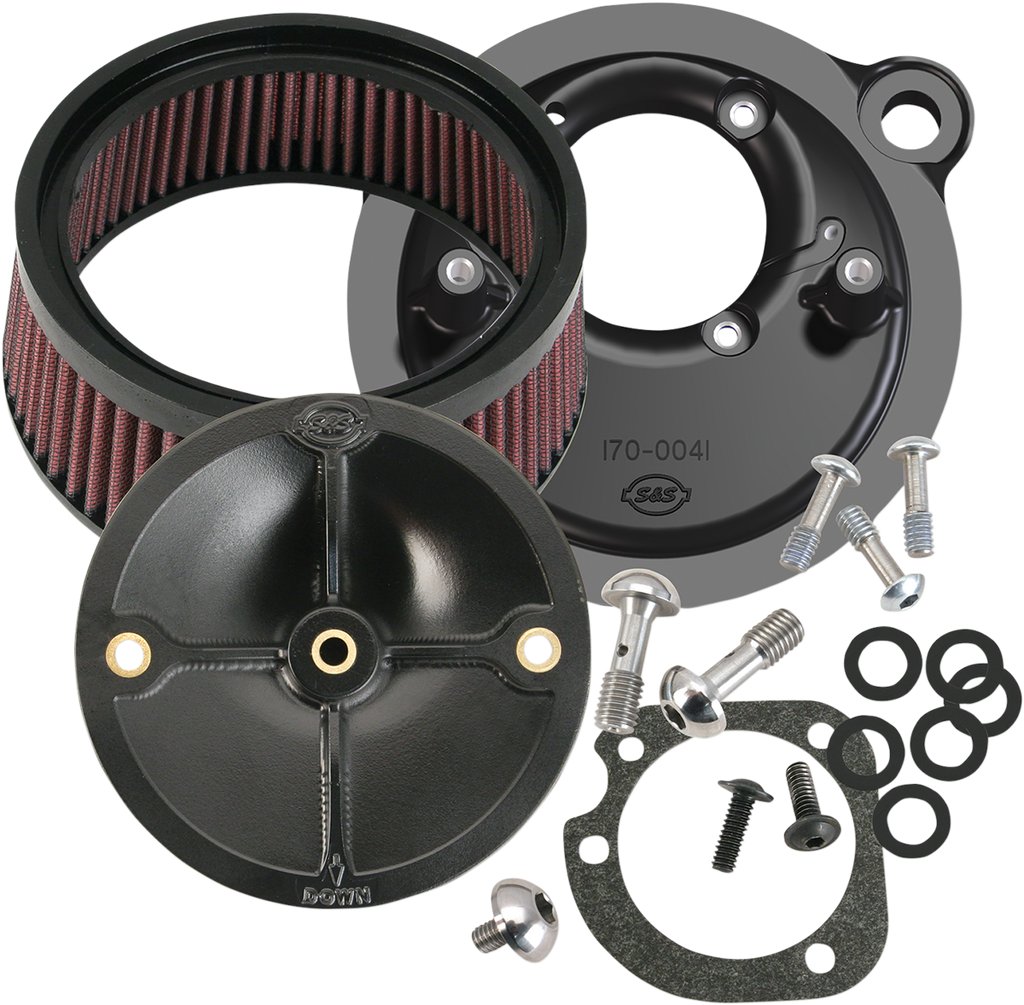 S&S CYCLE Super Stock* Stealth Air Cleaner Kit - Black 170-0093