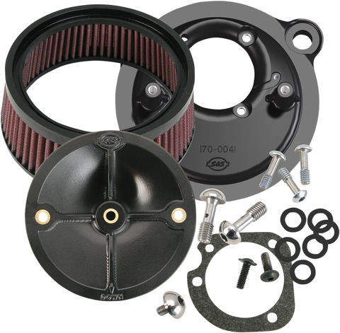 S&S CYCLE Super Stock* Stealth Air Cleaner Kit - Black 170-0093