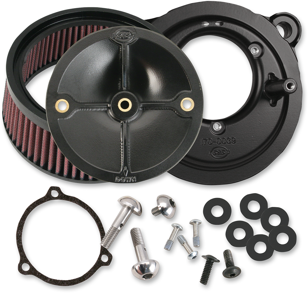 S&S CYCLE Super Stock* Stealth Air Cleaner Kit - Black 170-0164