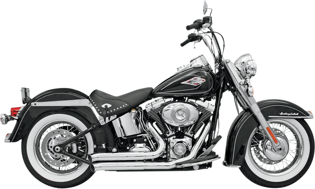BASSANI XHAUST FireSweep Exhaust - Chrome - Softail 12113D