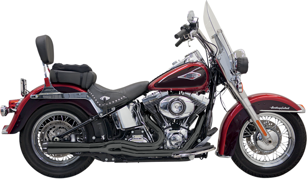 BASSANI XHAUST Mega Power Exhaust - Black - Short - FXS/FLS 1S12RB