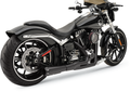 BASSANI XHAUST 2:1 Exhaust - Black - Short - Breakout 1S32RB