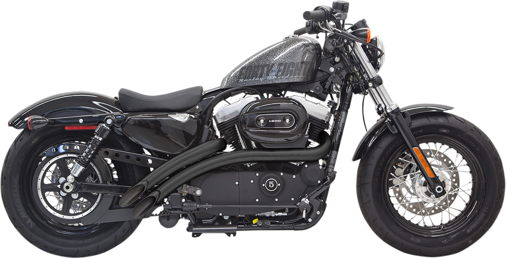 BASSANI XHAUST Radial Sweeper Exhaust - Black - '14-'19 XL 1X2FB