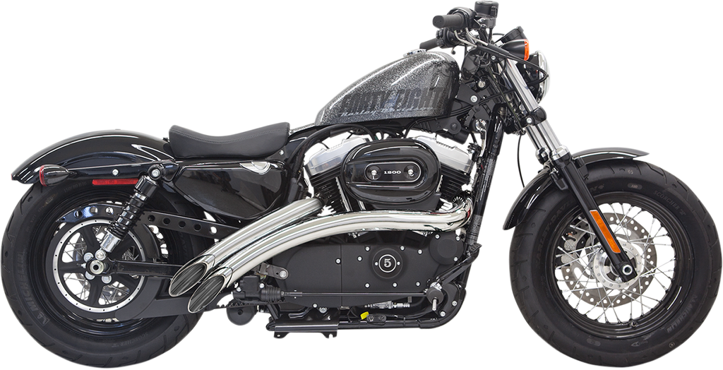 BASSANI XHAUST Radial Sweeper Exhaust - Chrome - '14-'19 XL 1X2FC