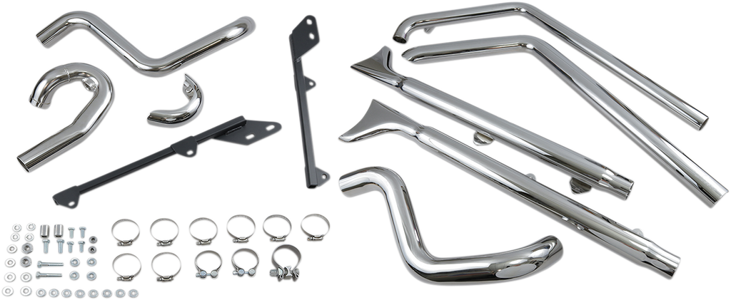 BASSANI XHAUST Fishtail Exhaust with Baffle - 33" - Softail 1S66E-33