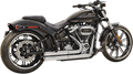 BASSANI XHAUST Pro Street Exhaust - Chrome - '18+ Softail 1S34D