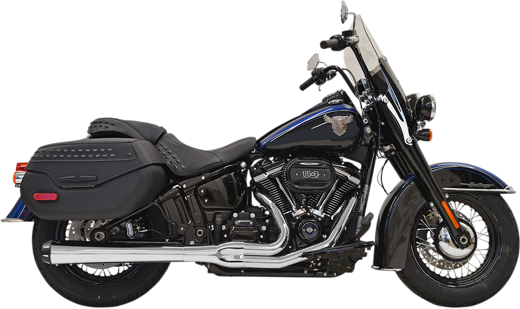 BASSANI XHAUST 2-into-1 Road Rage Exhaust System - Chrome 1S91R
