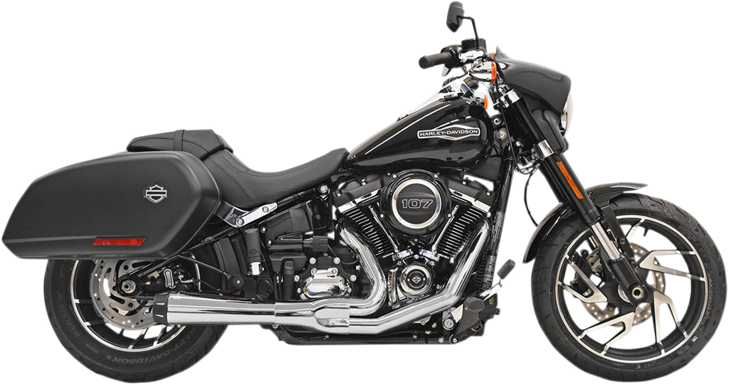 BASSANI XHAUST 2-into-1 Road Rage Exhaust System - Chrome 1S81R