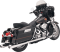 BASSANI XHAUST Megaphone Mufflers - Chr/Pol - Tapered - Standard Baffle FLH-517
