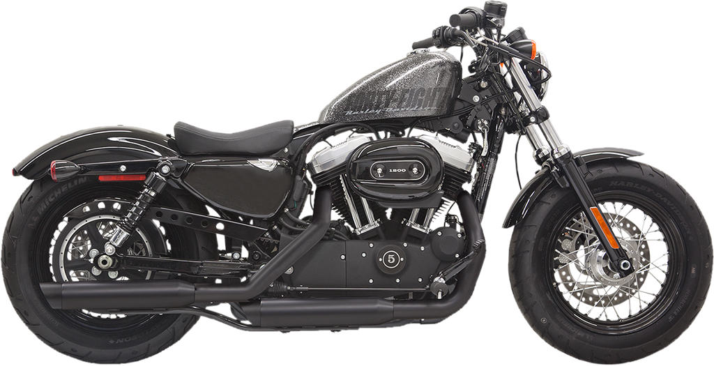 BASSANI XHAUST Mufflers - Black - Slash-Cut - Sportster 1X27SBB