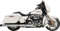BASSANI XHAUST DNT Straight Can Mufflers for FL - Chrome/Black 1F72DNT5