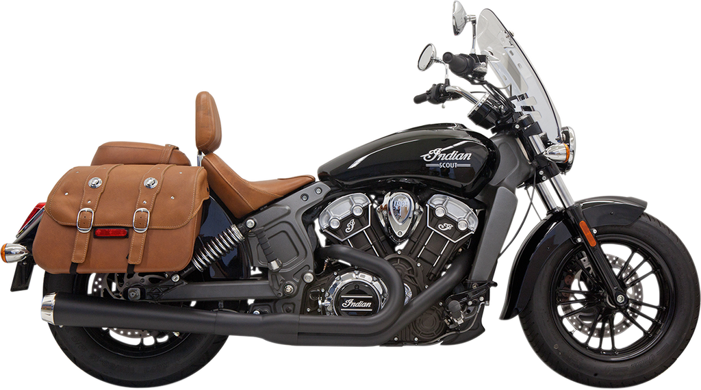 BASSANI XHAUST 2:1 Exhaust - Black - Long - Scout 8S11JB