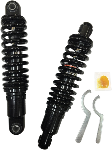 DRAG SPECIALTIES SHOCKS Premium Ride-Height Adjustable Shocks - Black - Heavy Duty - 12" C16-0156HB