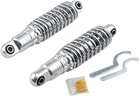 DRAG SPECIALTIES SHOCKS Premium Ride-Height Adjustable Shocks - Chrome - Heavy Duty - 11" C16-0160H
