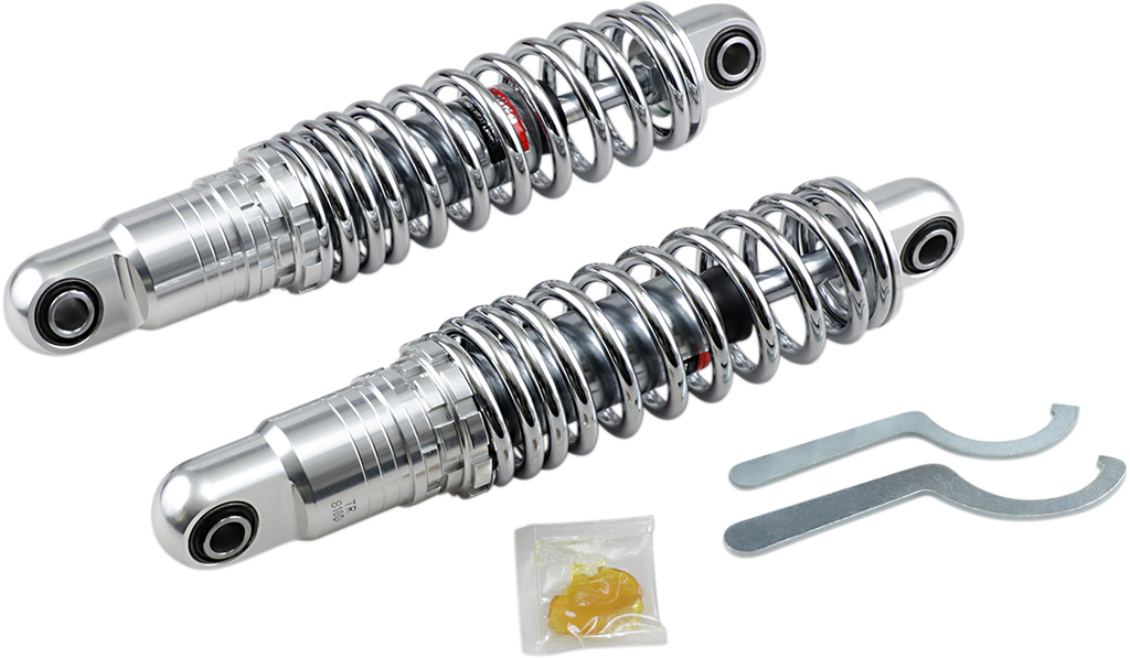 DRAG SPECIALTIES SHOCKS Premium Ride-Height Adjustable Shocks - Chrome - Heavy Duty - 12" C16-0162H