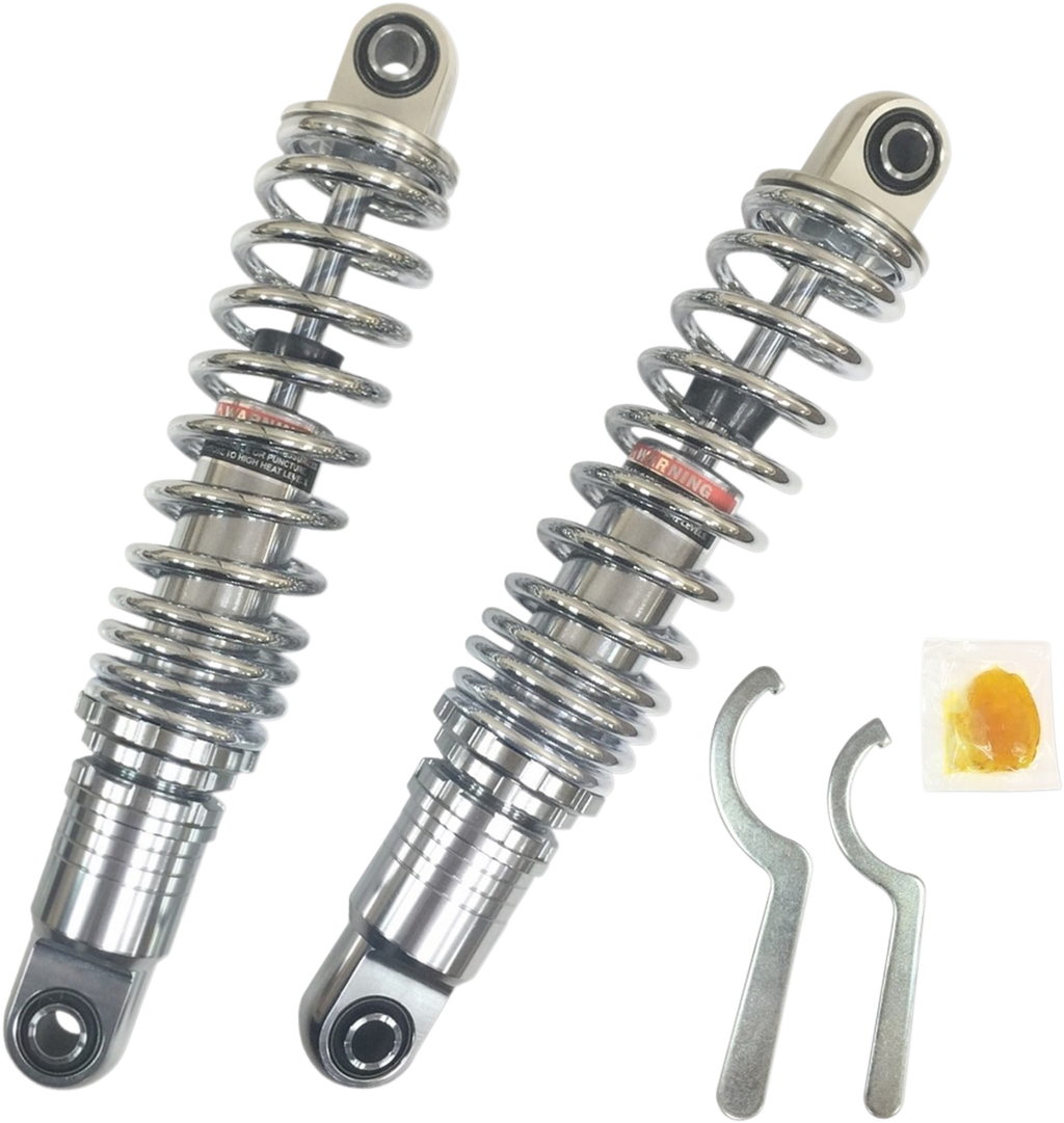 DRAG SPECIALTIES SHOCKS Premium Ride-Height Adjustable Shocks - Chrome - Heavy Duty - 13" C16-0163H