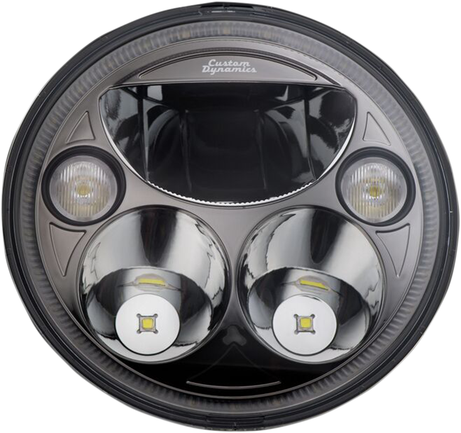 CUSTOM DYNAMICS 7" TruBEAM? Headlamp - Black - Chief CDTB-7-I-B
