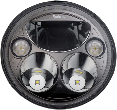 CUSTOM DYNAMICS 7" TruBEAM? Headlamp - Black - Chief CDTB-7-I-B