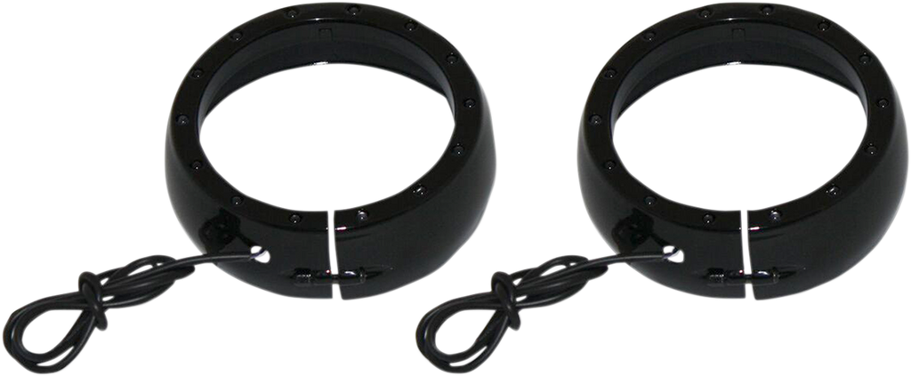 CUSTOM DYNAMICS Lighted Passing Lamp Trim Ring '96-'05 FLHT - Black CDTB-45TR-3B