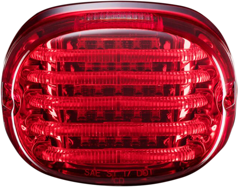 CUSTOM DYNAMICS Taillight - with License Plate Illumination Window - Red PB-TL-SBW-R