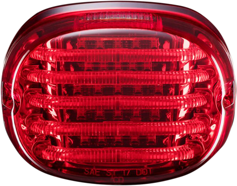 CUSTOM DYNAMICS Taillight - with License Plate Illumination Window - Red PB-TL-SBW-R