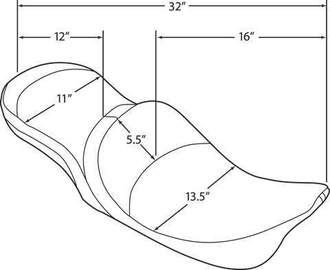 DRAG SPECIALTIES Low Touring Seat - Pillow - Driver's Backrest - FL '99-'07 0801-1105