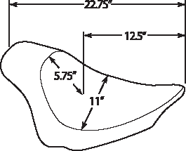 DRAG SPECIALTIES EZ-Solo Seat - Smooth - Solar-Reflective Leather - FLST '00-'17 0802-0804