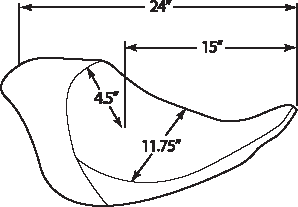 DRAG SPECIALTIES EZ-Solo Seat - Smooth - Black - FXSB '13-'17 0802-0922