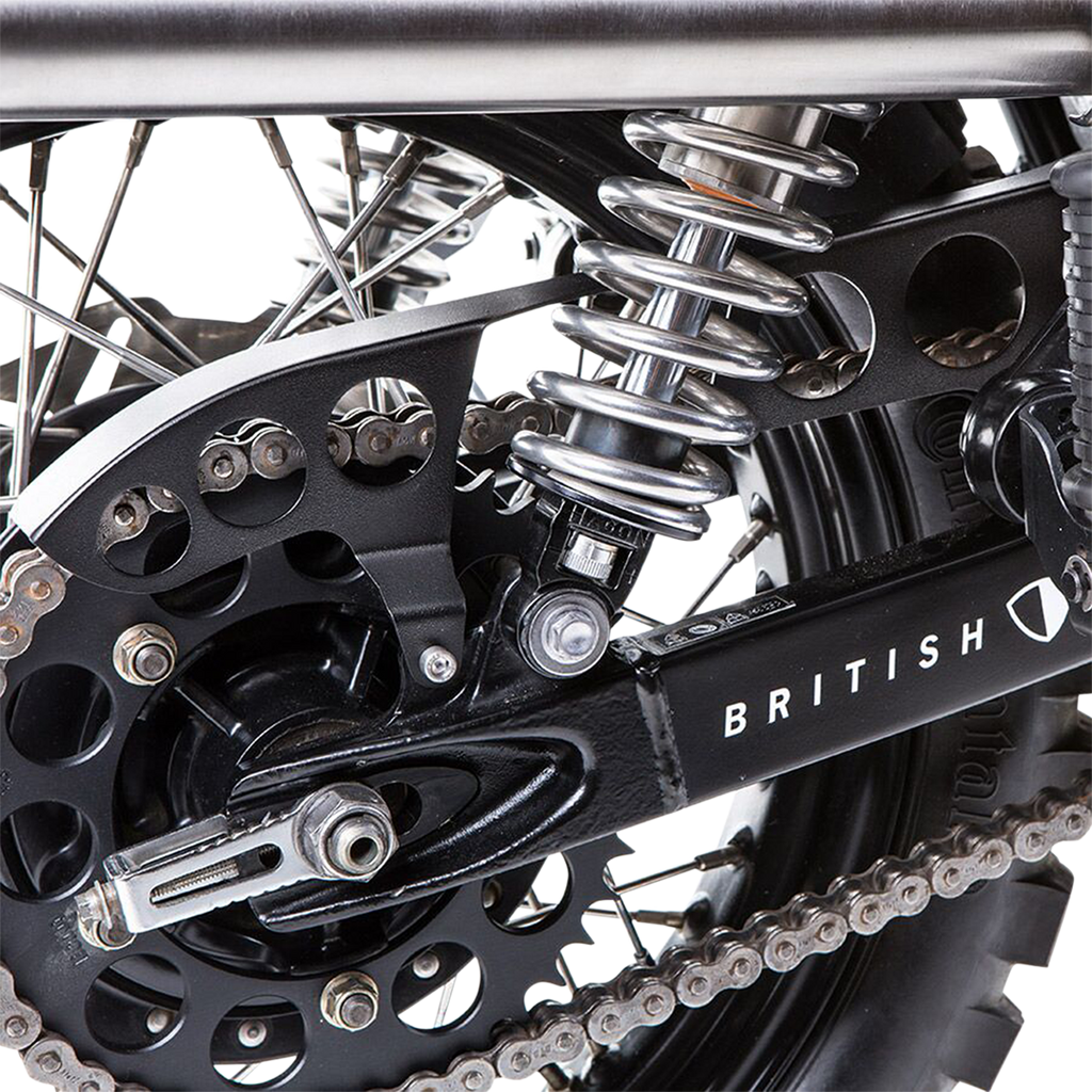 BRITISH CUSTOMS Chain Guard - Triumph - Modern - Black BC707-002-B