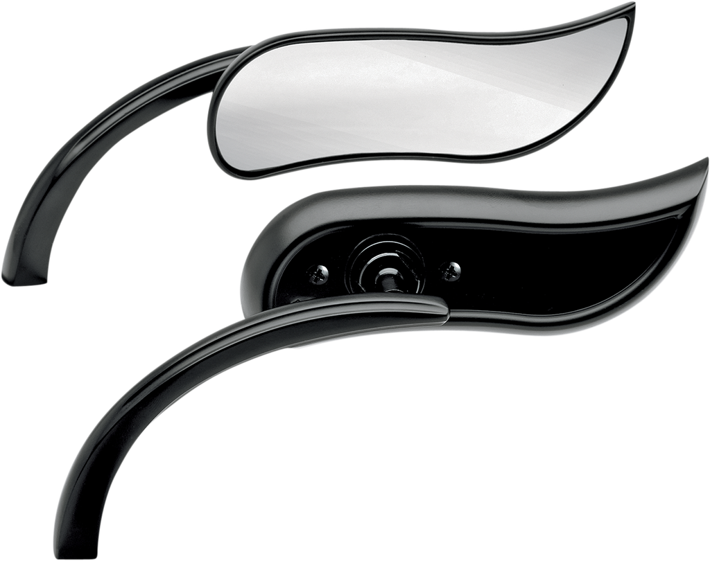 ARLEN NESS Mirror - Micro - Upswept - Side View - Cat Eye - Black - Right 13-405