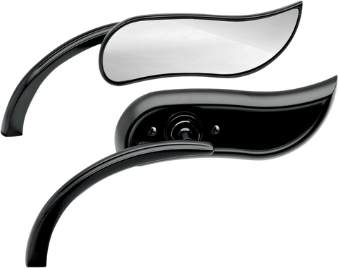 ARLEN NESS Mirror - Micro - Upswept - Side View - Cat Eye - Black - Right 13-405