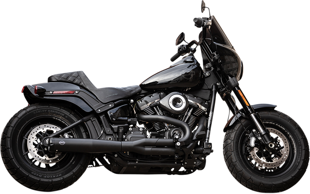 S&S CYCLE Super Street 2:1 Exhaust System - Black 550-0788