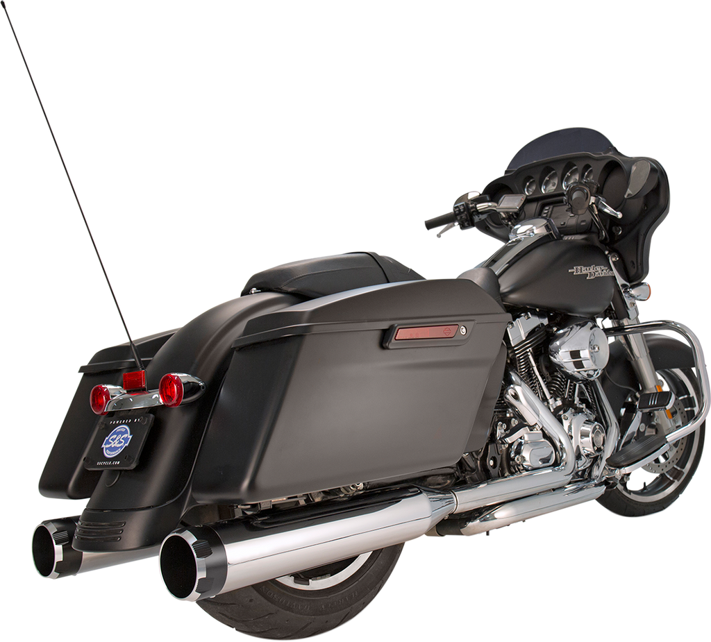 S&S CYCLE 4.5" Mufflers - Chrome with Black Thruster 550-0619