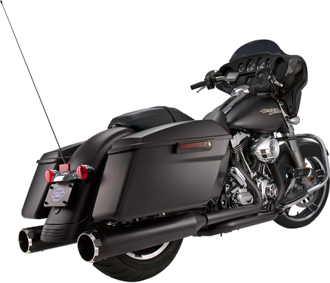 S&S CYCLE 4.5" Mufflers - Black with Black Thruster 550-0621