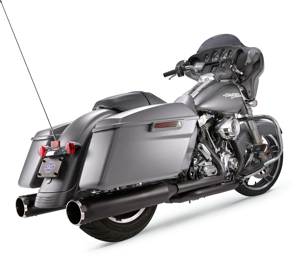 S&S CYCLE MK45 Mufflers - Black - Black Thruster 550-0666